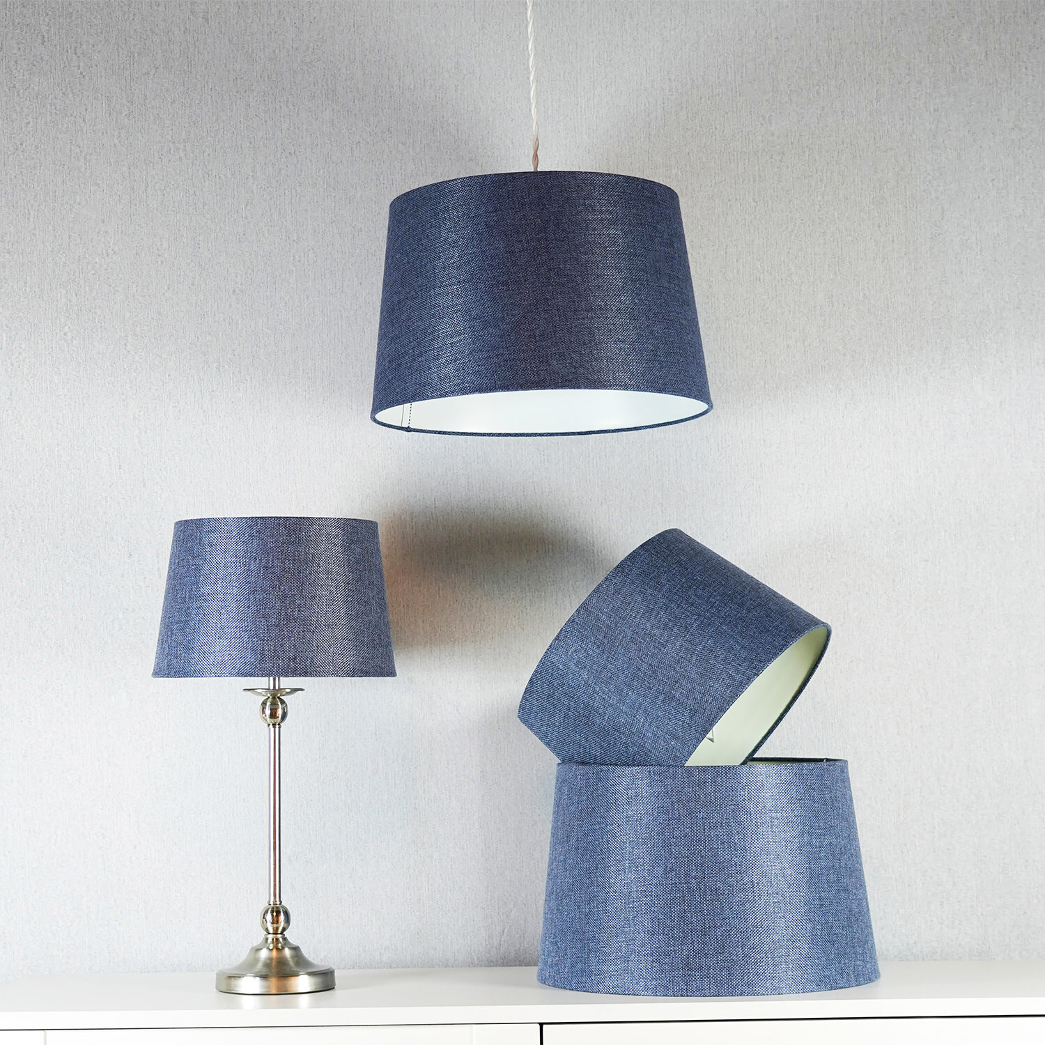Image of Blue Tapered Shade - Blue /&hellip;