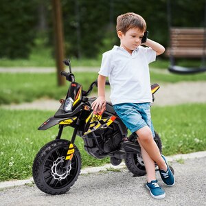 AIYAPLAY 12V Kids Motorbike With Training Wheels