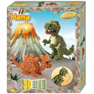 3D Dinosaur 2500 Piece Hama Bead Set
