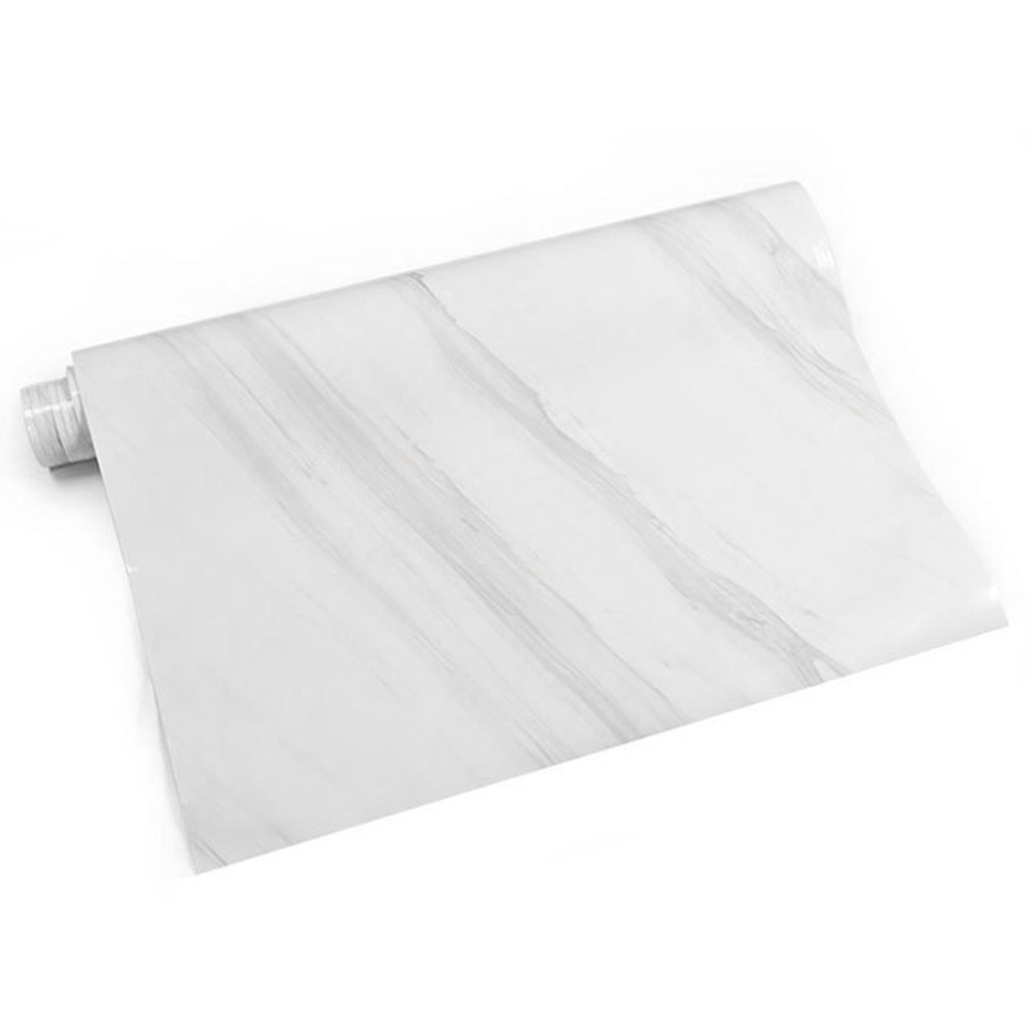 Livingandhome Marble Self Adhesive Wallpaper Roll - White