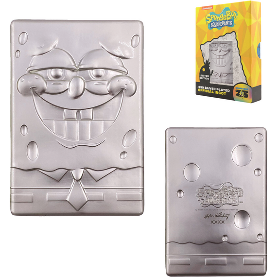 SpongeBob SquarePants 25th Anniversary .999 Silver Plated Ingot