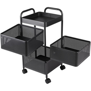 Livingandhome Multi-Tier Kitchen Storage Rack on Wheels