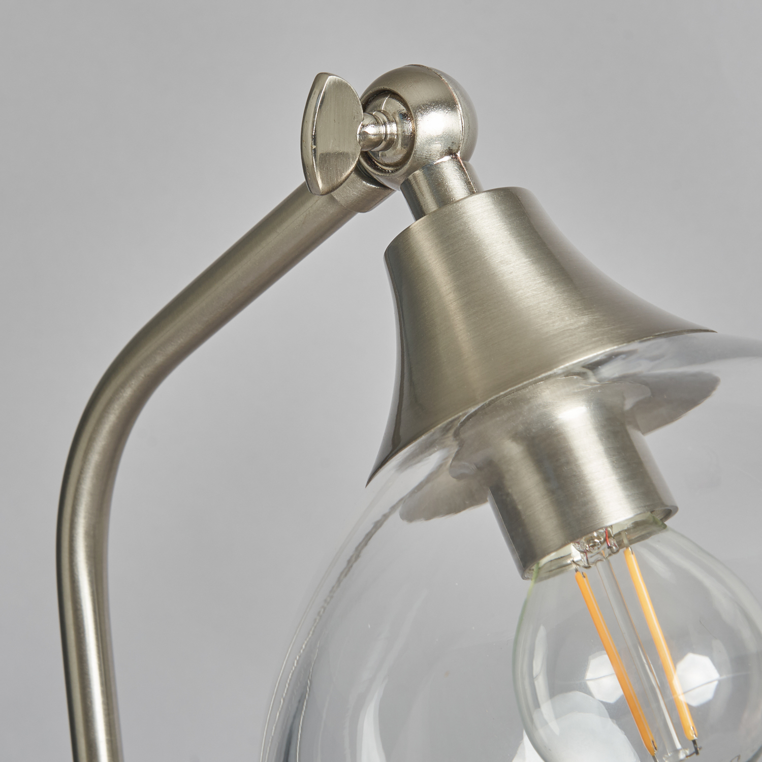 Darryl 1 Light Task Light Table Lamp - Satin Nickel