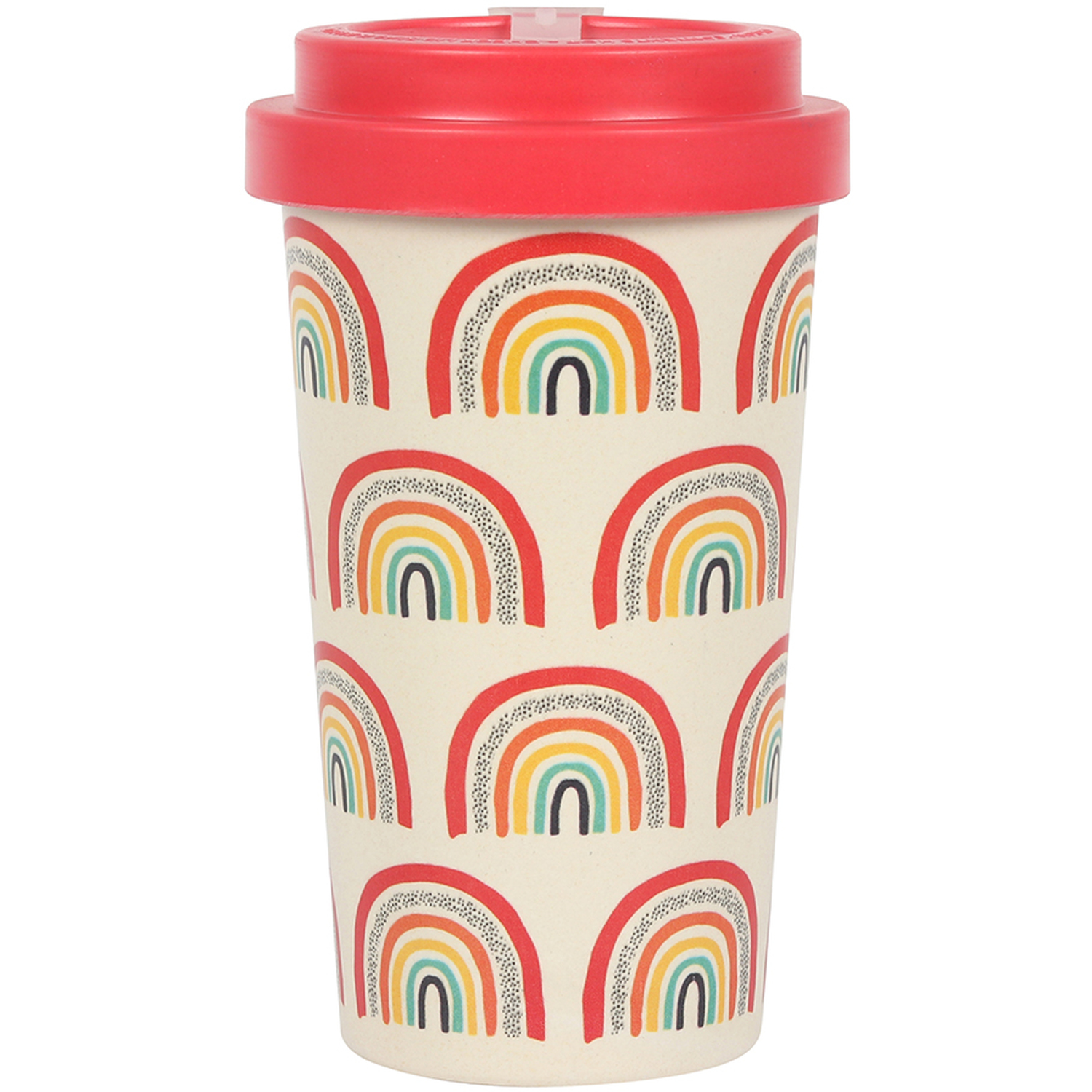 Image of Bamboo Eco Travel Mug, Rainbow Print&hellip;