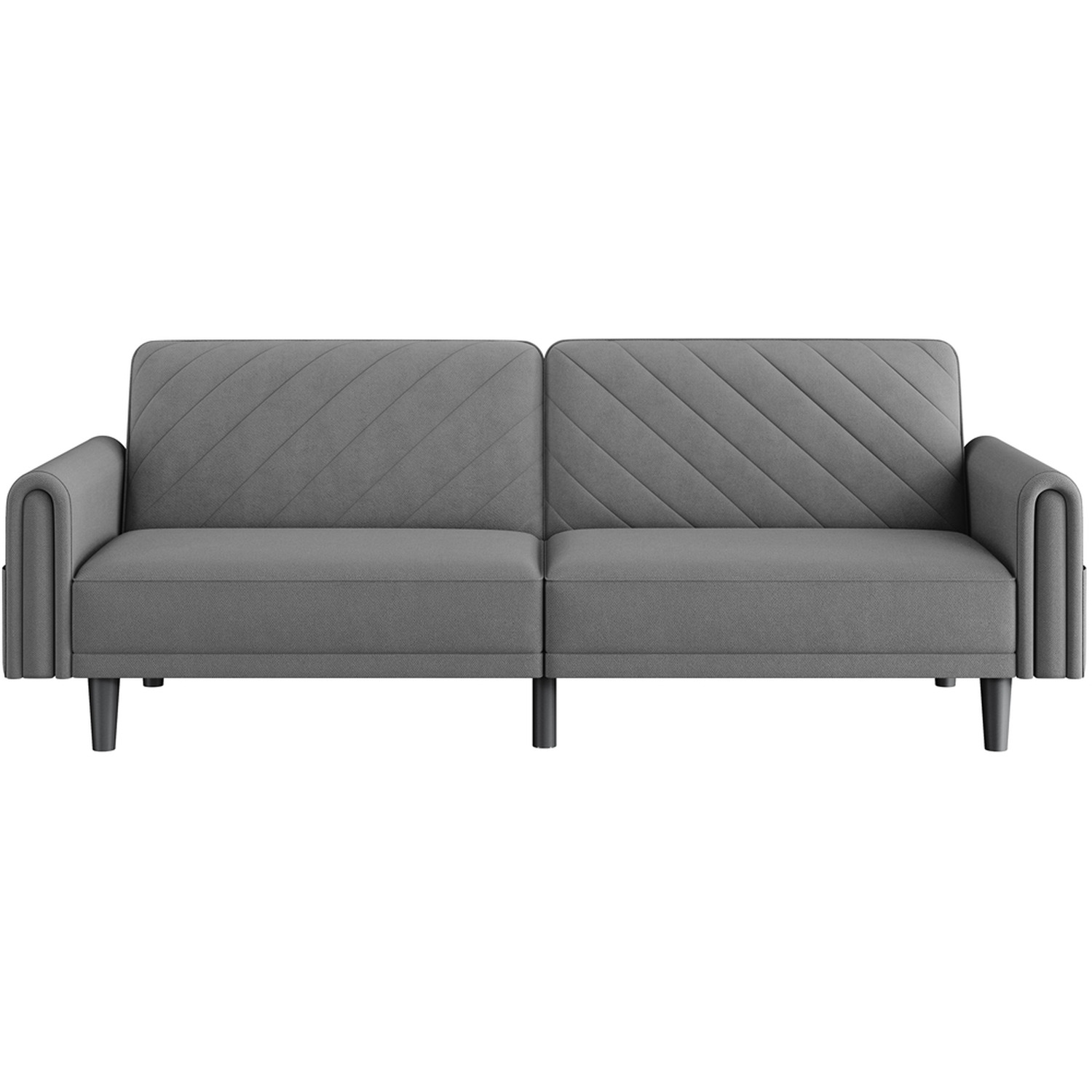 Yaheetech Modern Convertible Sofa Bed Couch Bed - Dark Grey