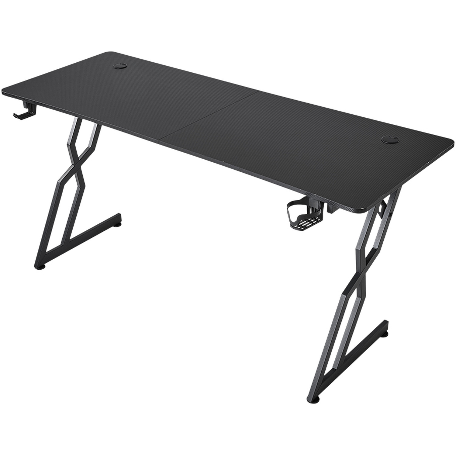 Gaming Desk With Rgb Lights - Black 140cm