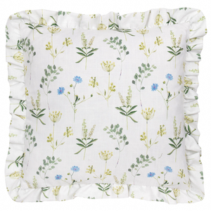 Meadow Ruffle Floral Cushion