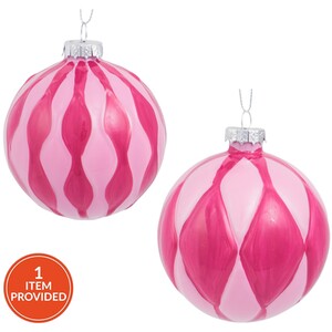 Two Tone Pink Geometric Bauble