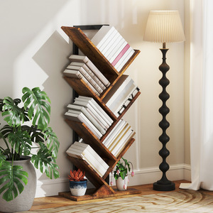 HOMCOM 5-Tier Tree Bookshelf