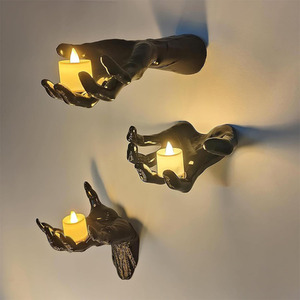 Lifeideas 3 Pack Wall-Mounted Creepy Reaching Hands with LED Candles