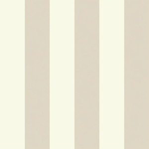 Classic Wide Stripe Wallpaper in Magnolia and Sandstone