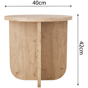 Beca Small End Table Oval Round