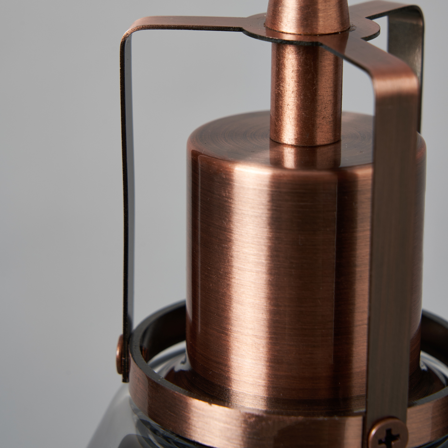 Clara Pendant Ceiling Light With Smoke Shade - Copper