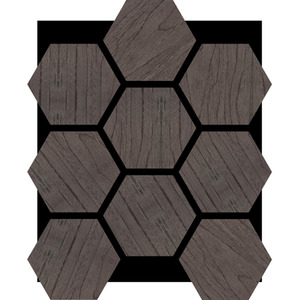 2 Pack Ebony Hexagonal Acoustic Wall Panel