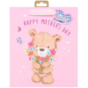 Mothers Day Teddy Medium Gift Bag