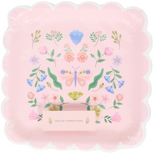 Pack of 8 In the Flowers Paper Plates