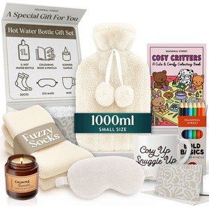 Gift Set for Valentines, Winter Hot Water Bottle and Cozy Comfort