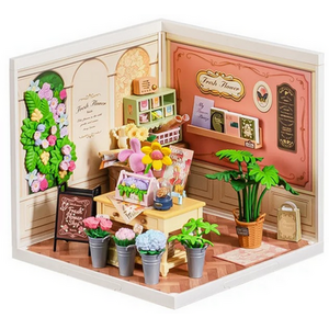 Fresh Flower Shop, Dollhouse Building Block 3D Puzzle Home Decor