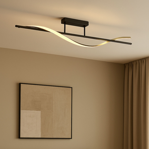 Eglo Conaprato Black and Brushed Brass Modern Ceiling Light