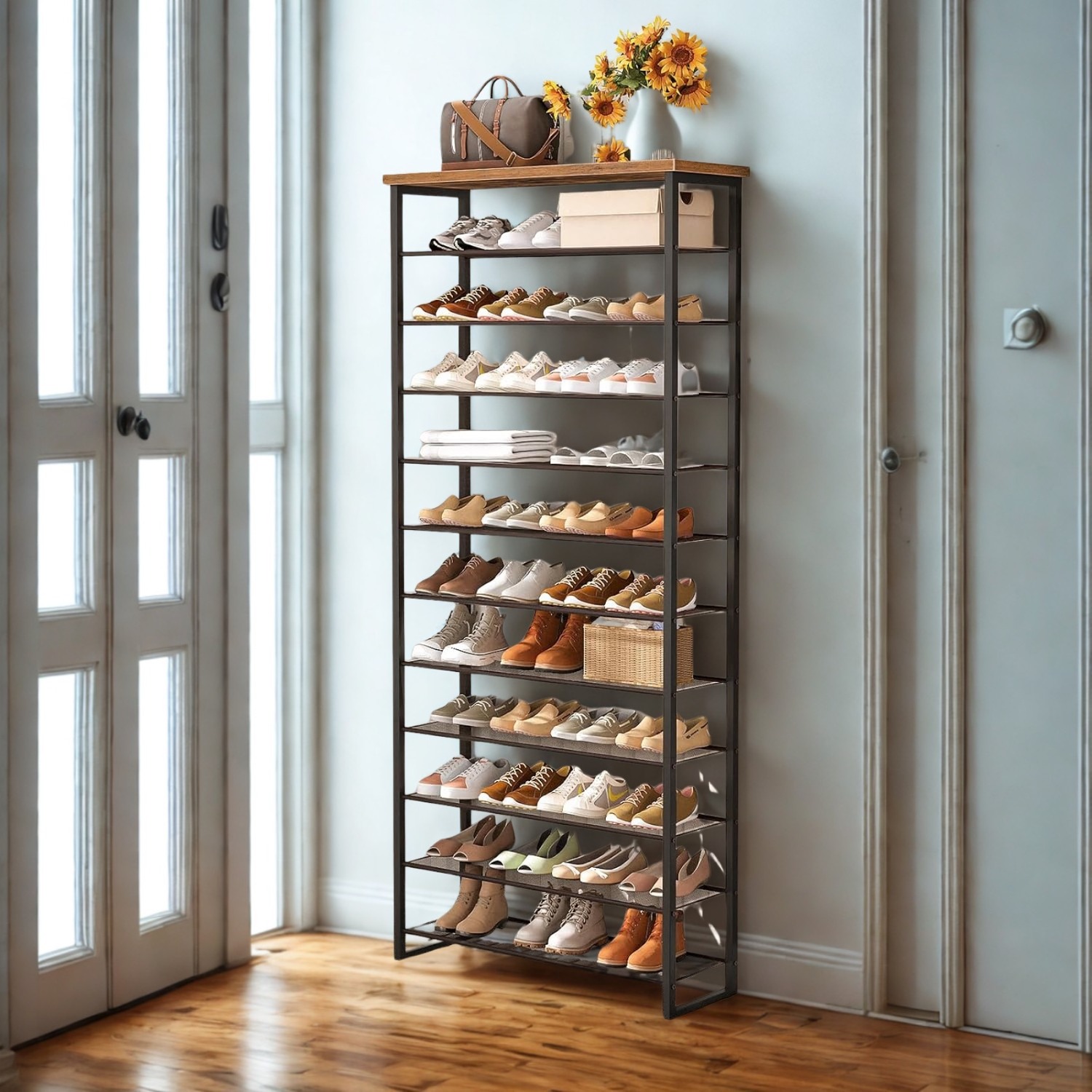 Shoe Racking Hallway 12-Tier Large Hallway Shoe Rack Storage Organiser