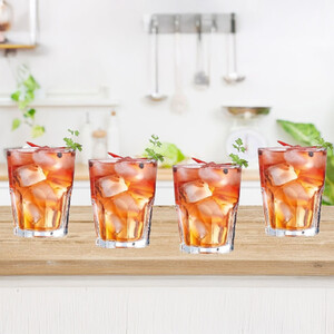 4 x Hiball Drinks Glasses American Tumblers Cocktail Mixer Drinking Glass 12oz
