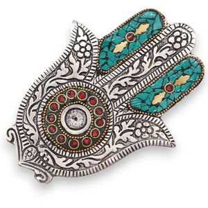 Green Small Hamsa Incense Holder