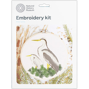 Natural History Museum Embroidery Hoop Decoration Kit, Herons Design, 8
