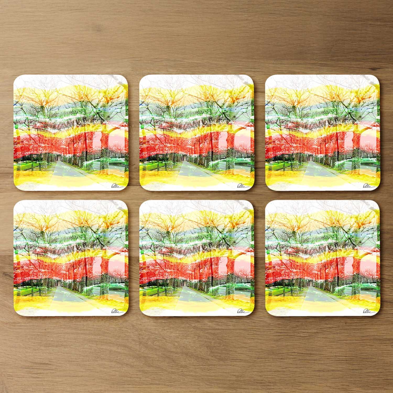 Vanishing Point Coaster - Yellow