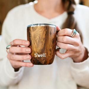 S'well Teakwood Mug with Handle, 350ml