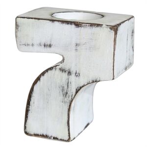 Handmade Wooden Birthday Number 7 Candle Holders