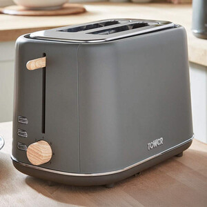 Scandi 800W 2 Slice Toaster Grey