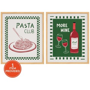 Aesthetic Italian Kitchen Glass Print
