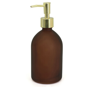 Amber Glass Soap Dispenser