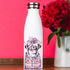 Tipperleyhill Highland Cow Stainless Steel Water Bottle