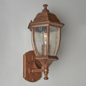 Deonte Large Seeded Glass Outdoor Lantern Wall Light