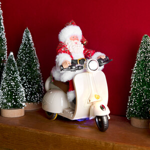 Animated Santa Riding Motorbike Decoration
