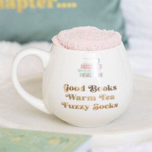 Good Books Socks Gift Set Mug Cozy Socks for Readers