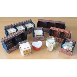 Elegant Handcrafted Bamboo Candle Gift Box Fits Jars