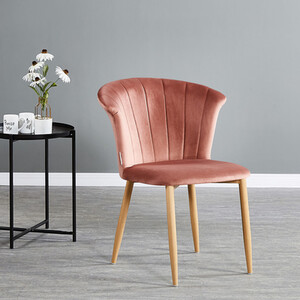 Set of 2 Elsa Velvet Dining Chairs Upholstered for Kitchen Dining Room
