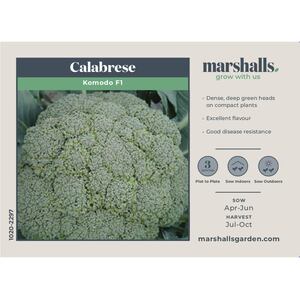 Marshalls Garden Komodo F1 Calabrese Seeds - Clubroot-Resistant, 30 Seeds