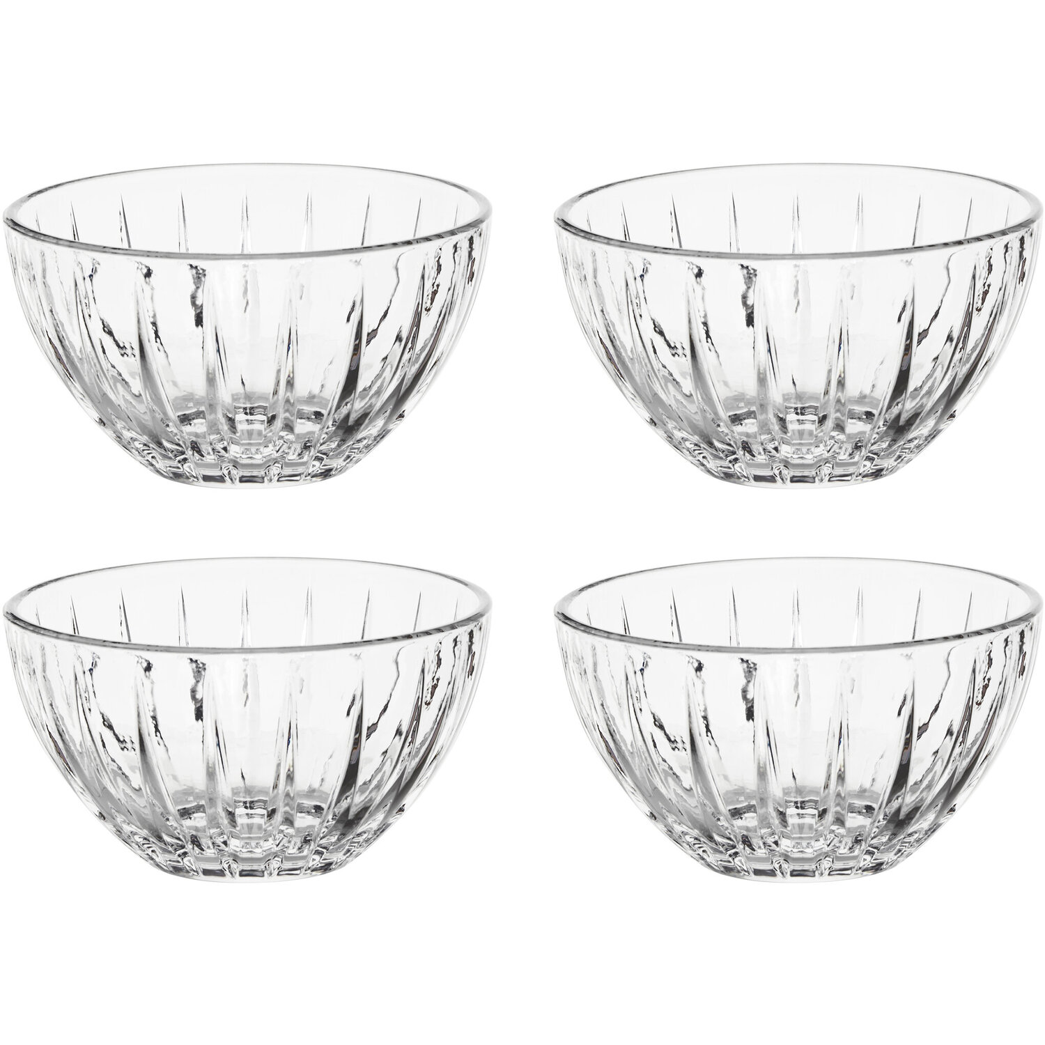 Beaufort Set Of 4 Crystal Small Bowls - Clear