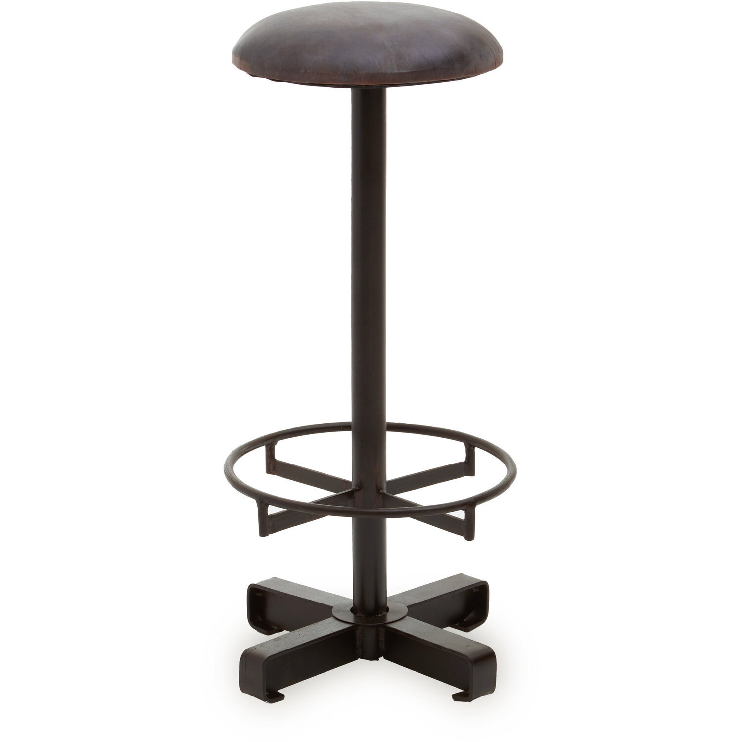 Buffalo Antique Blue Leather Bar Stool - Blue