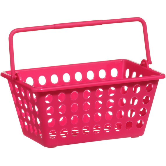 Hot Pink Plastic Storage Basket