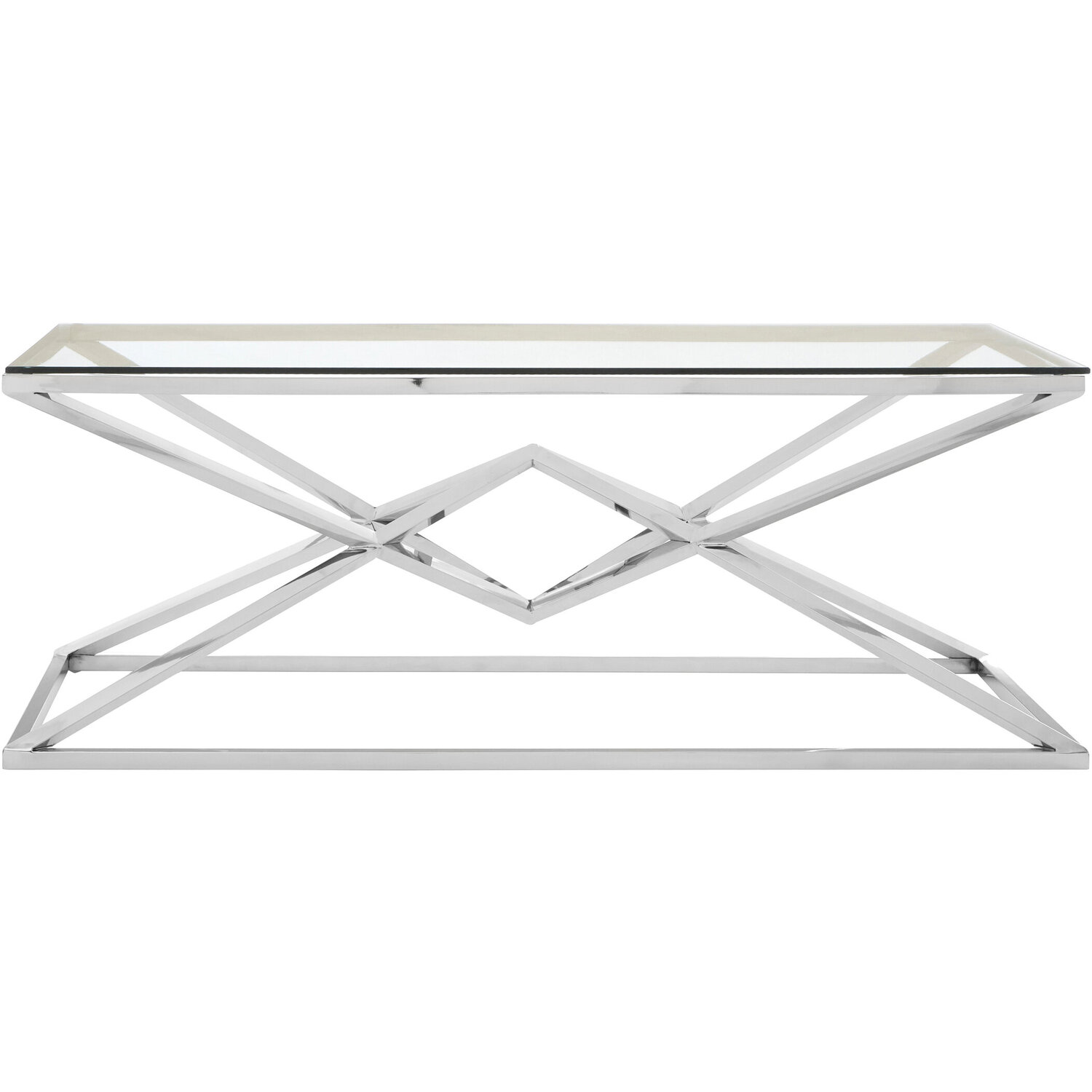 Allure Silver Rectangular Coffee Table - Silver