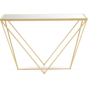 Farran Gold Finish Rectangular Console Table