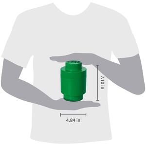 LEGO Round 1-Stud Stackable Storage Brick Green