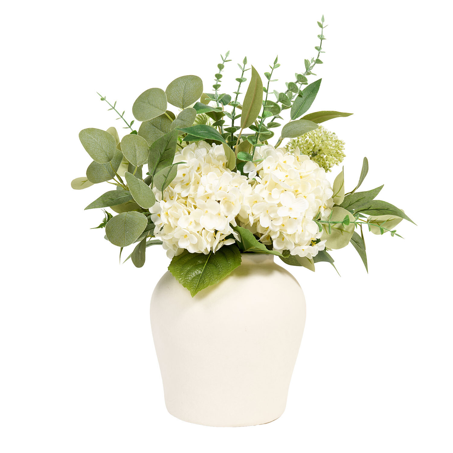 Hydrangea Vase Arrangement - White
