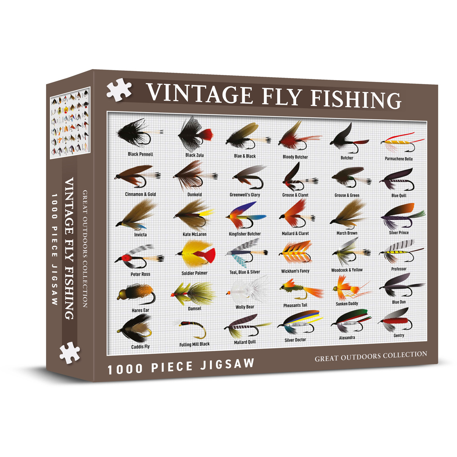 Coach House Vintage Fly Fishing 1000 Piece Jigsaw Puzzle - Image 3