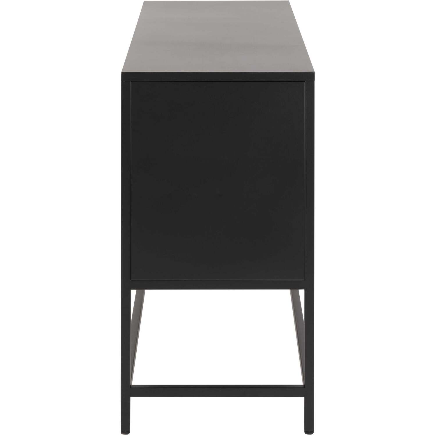 Graz Matt Metal Sideboard 3 Doors - Black