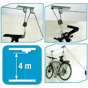 Bike Lift Ceiling Mount & Hoist - Black